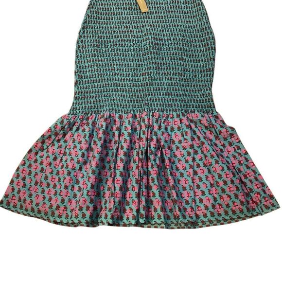 NWT J. CREW Smocked Mermaid Midi Skirt in Floral Block Sz 8 - Picture 4 of 9